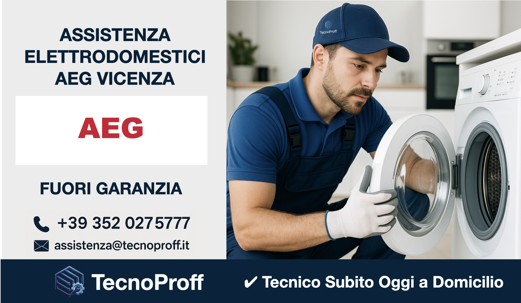 Assistenza elettrodomestici AEG a Vicenza con tecnico a domicilio fuori garanzia