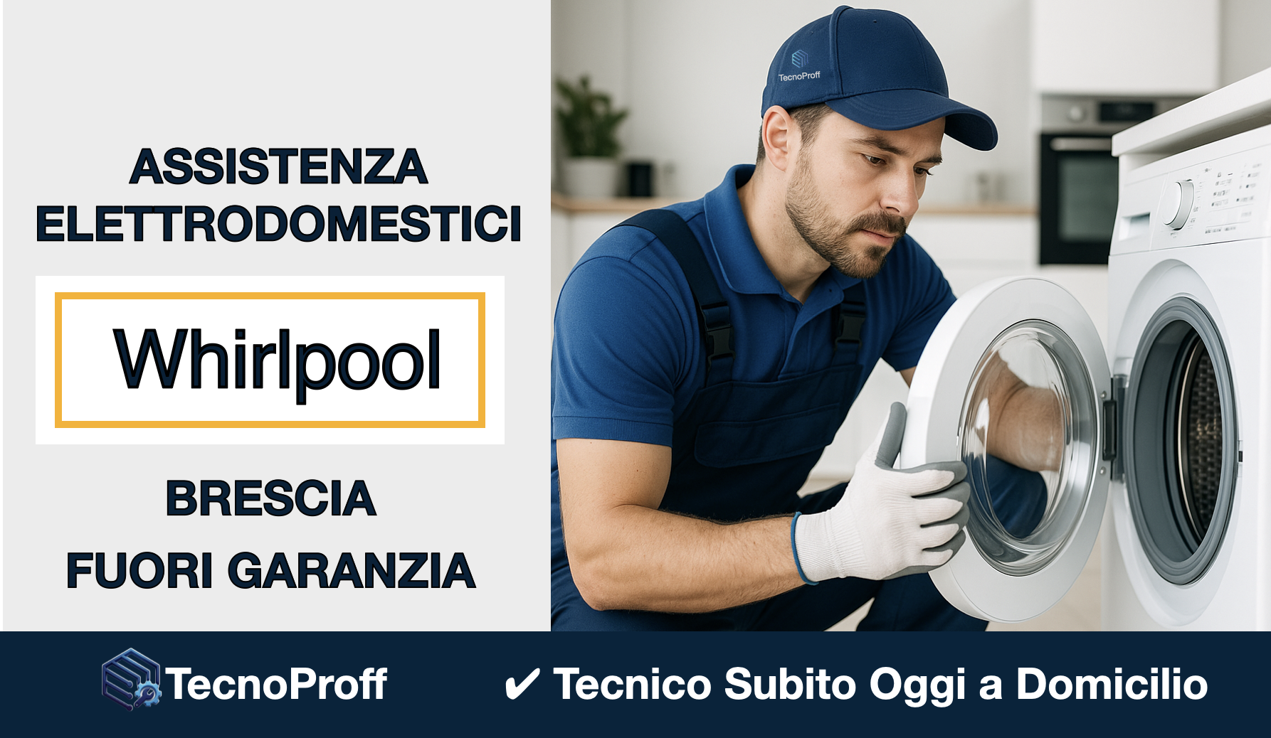 Tecnico Whirlpool a domicilio a Brescia per riparazione elettrodomestici fuori garanzia – assistenza rapida lavatrici lavastoviglie frigoriferi