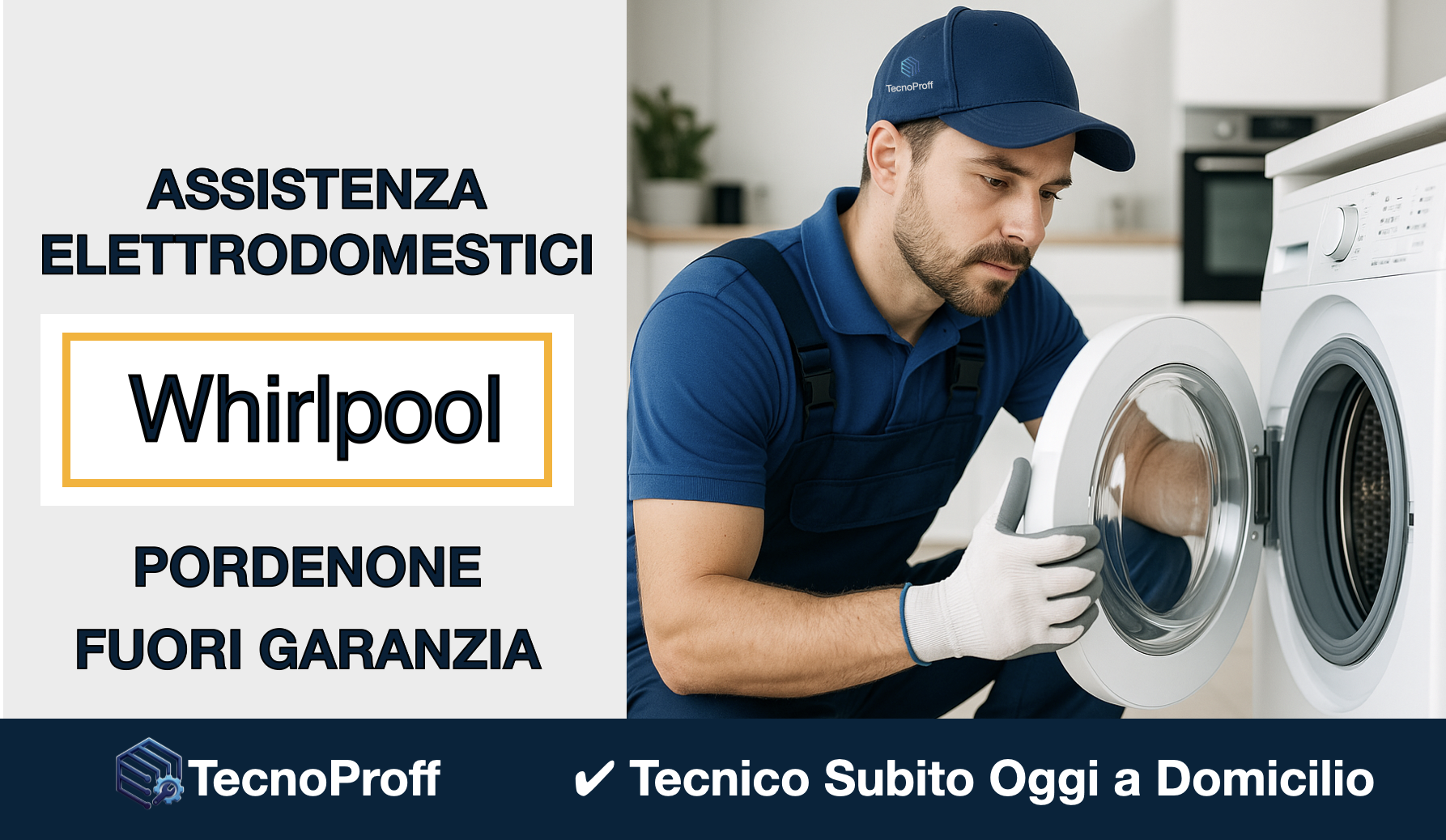 Tecnico Whirlpool a domicilio a Pordenone per riparazione elettrodomestici fuori garanzia – assistenza lavatrici lavastoviglie frigoriferi
