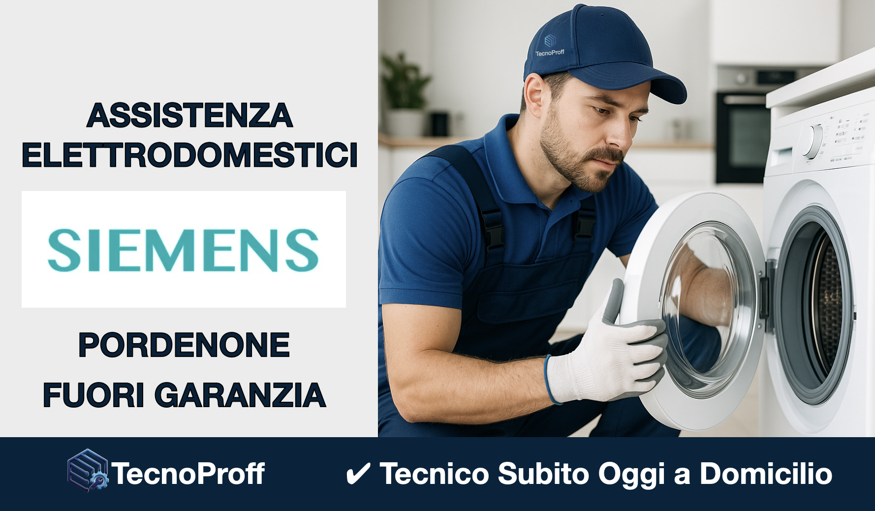 Assistenza Siemens Pordenone con tecnico a domicilio entro 24h per lavastoviglie e lavatrici iQdrive fuori garanzia