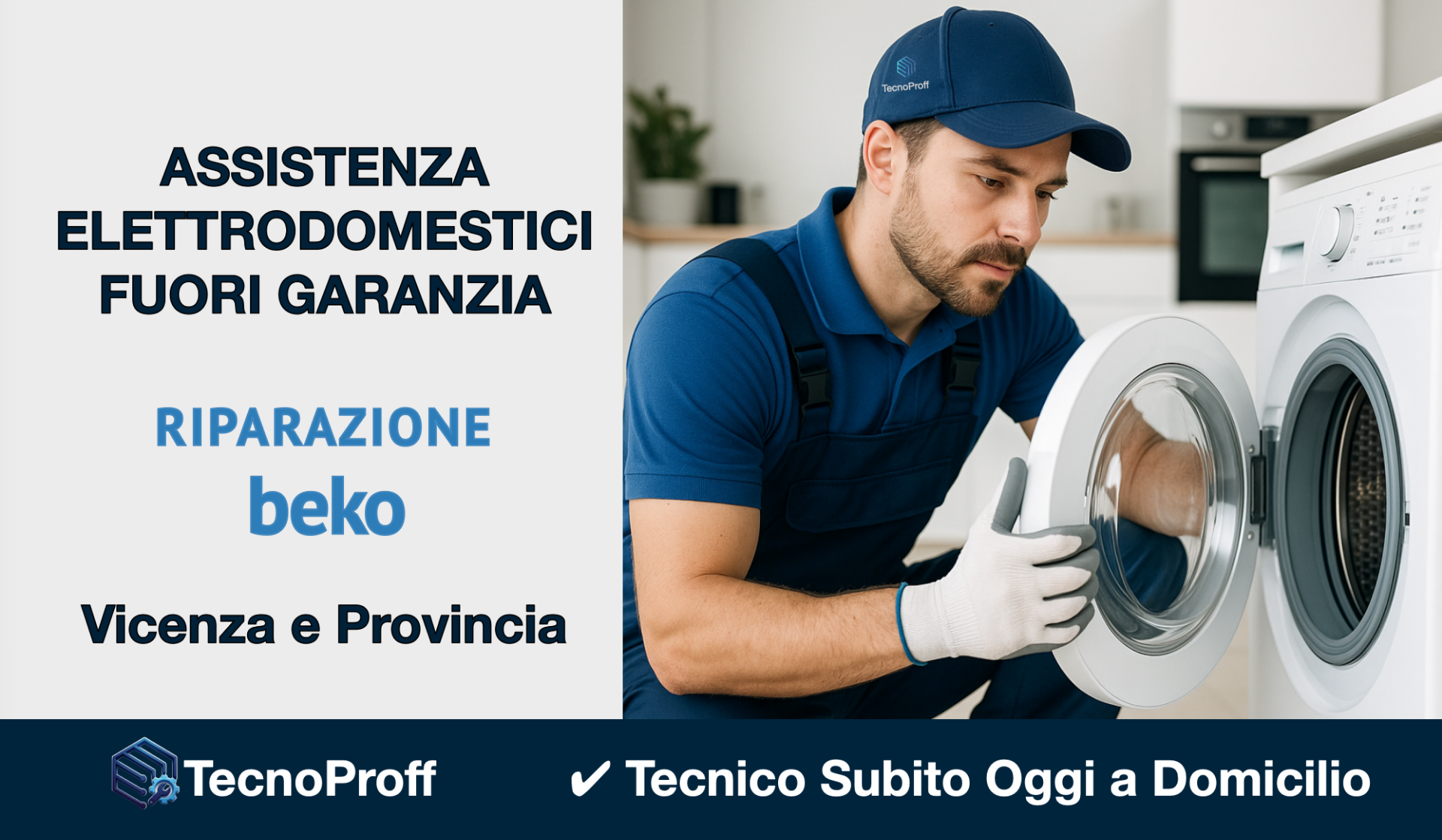 Tecnico Beko a Vicenza per riparazione elettrodomestici a domicilio entro 24 ore