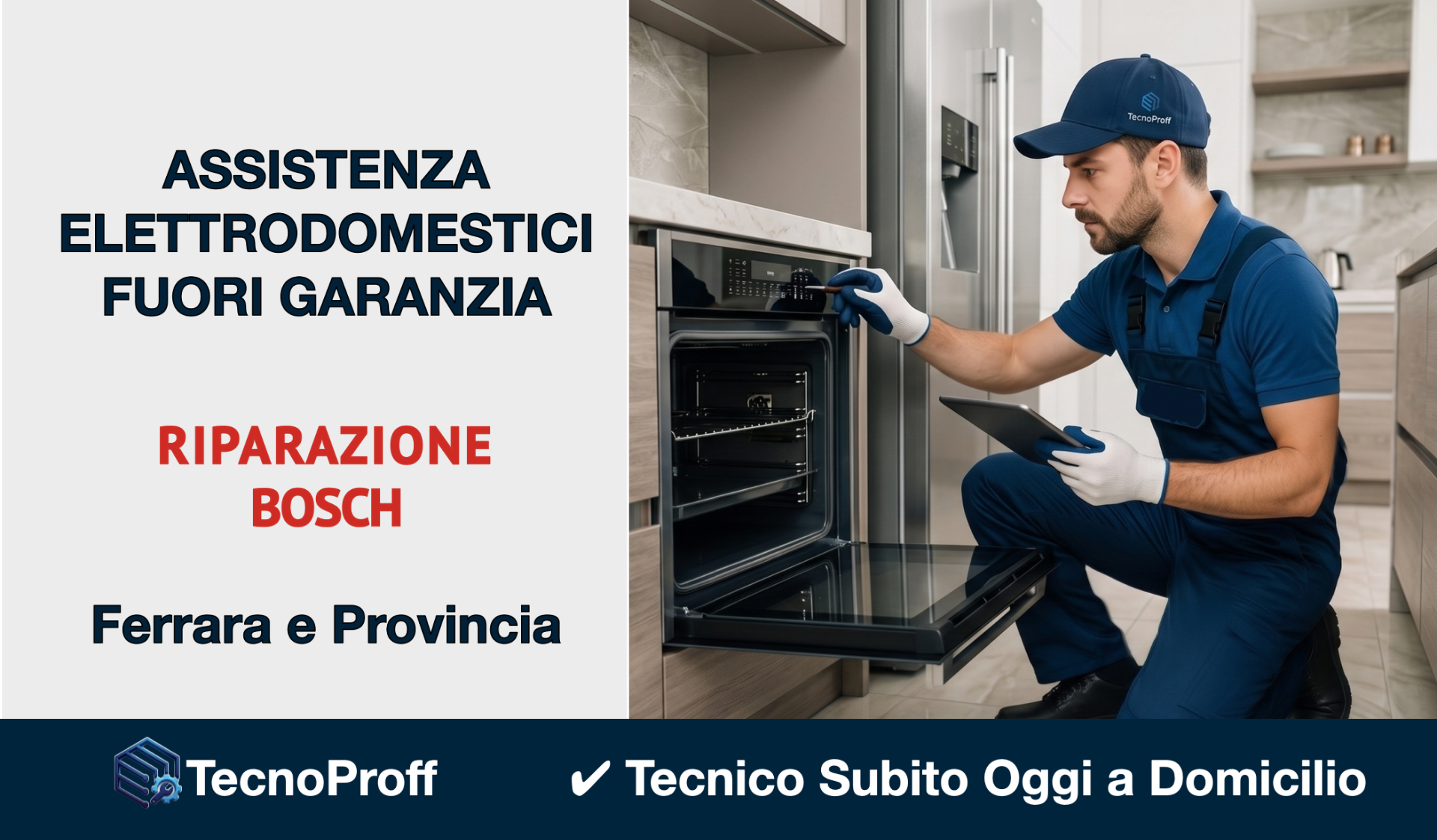 Tecnico specializzato nella riparazione di elettrodomestici Bosch a Ferrara con intervento rapido a domicilio fuori garanzia