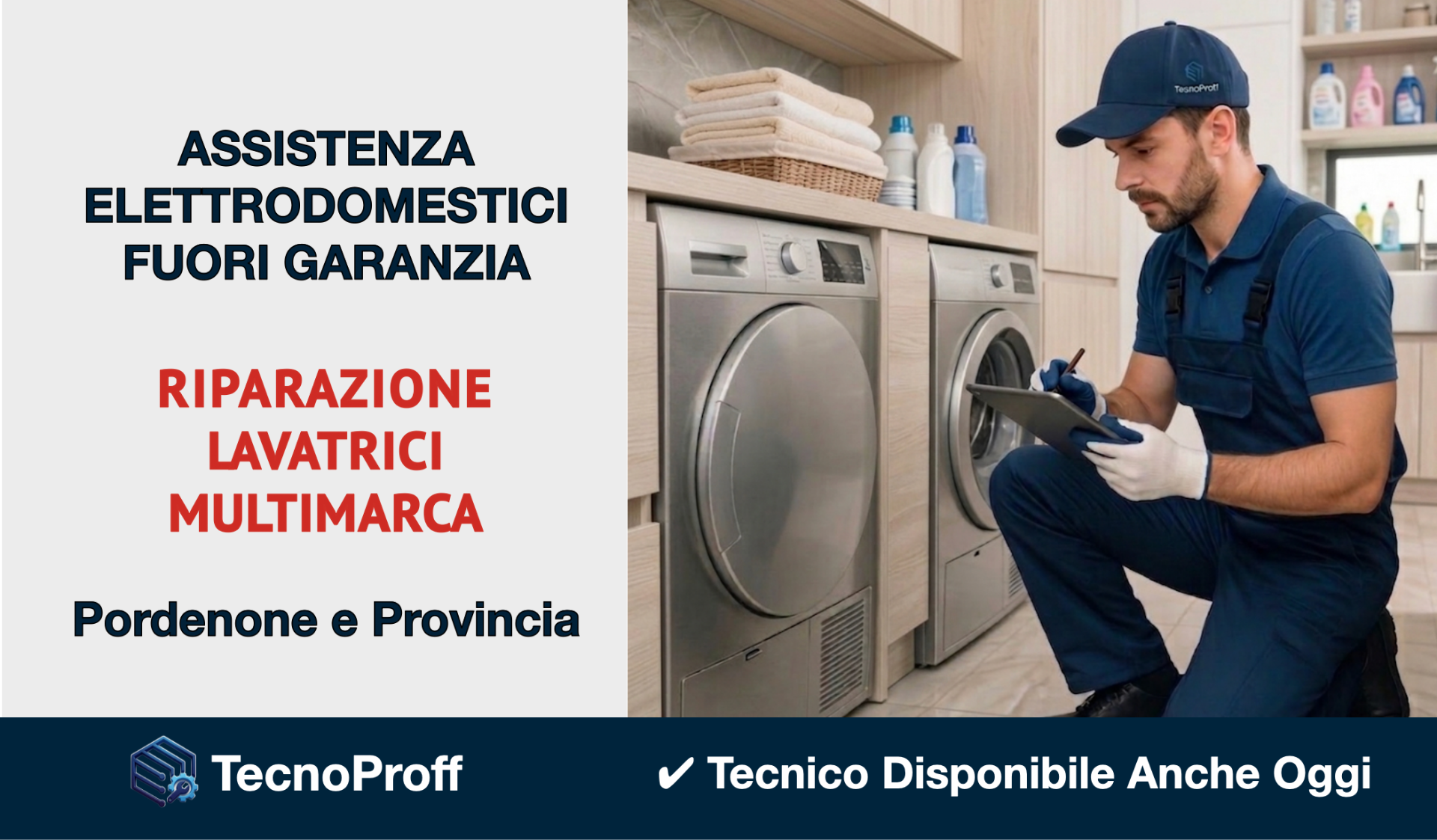 Riparazione lavatrici multimarca a Pordenone con tecnico specializzato a domicilio fuori garanzia