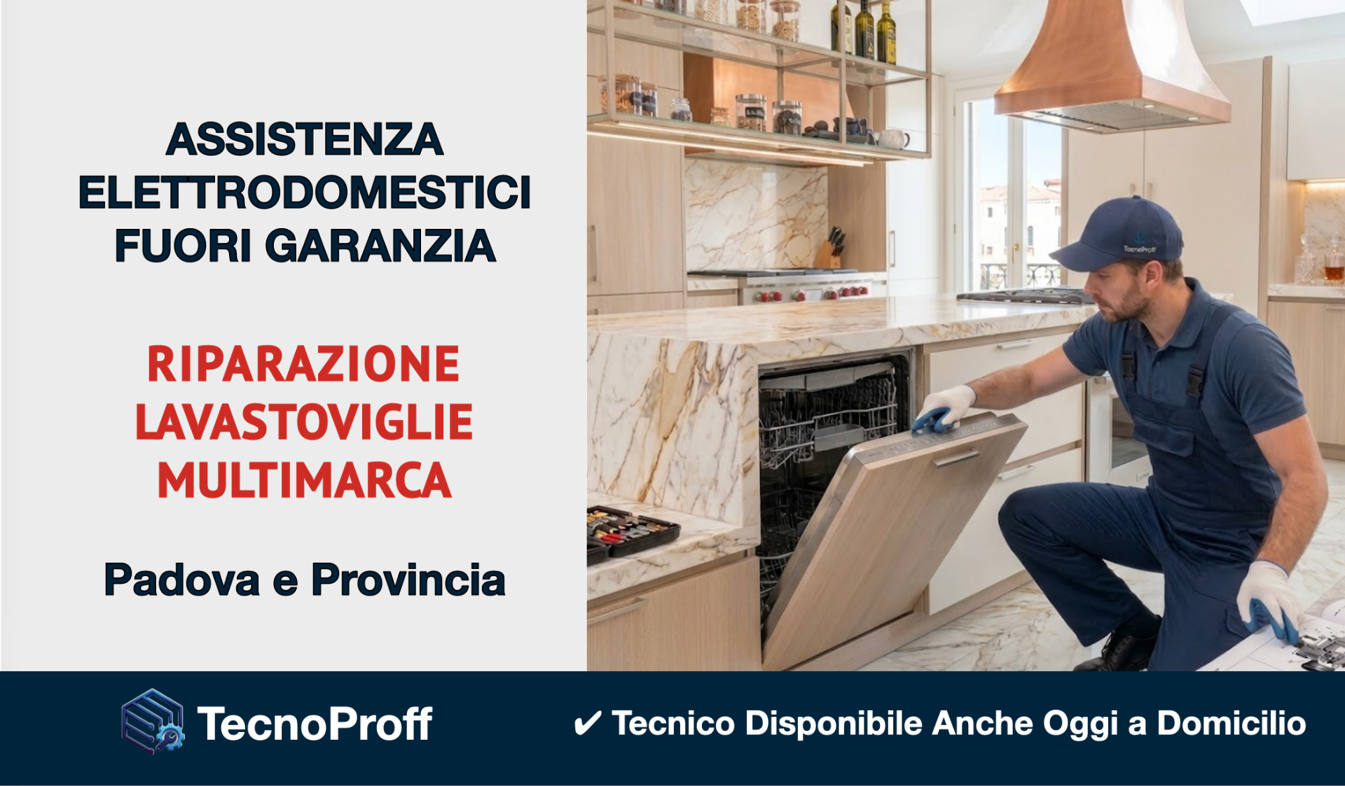 Riparazione lavastoviglie multimarca a Padova con tecnico specializzato a domicilio fuori garanzia
